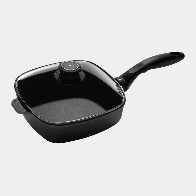 Xd Nonstick Square Saute Pan With Tempered Glass Lid 1