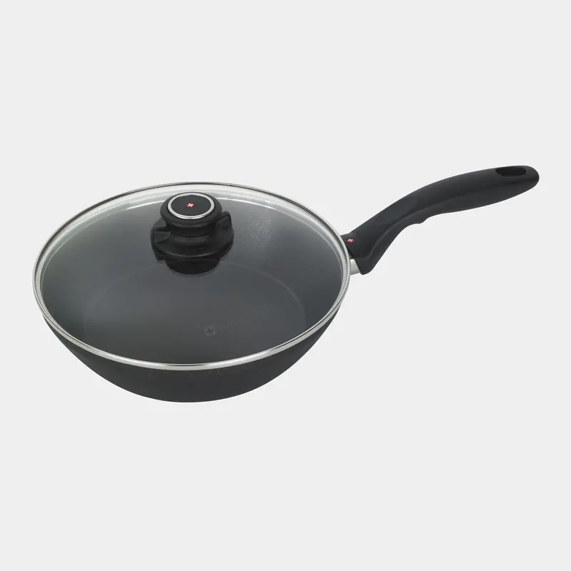 Xd Nonstick Stir-Fry Wok-Style Pan With Tempered Glass Lid – 10.25" 1