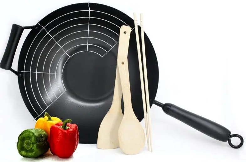 Zen Cuizine 5-Piece Wok Cooking Set With Accessories 1