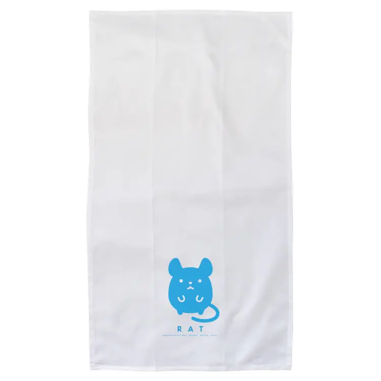 Zodiac Rat Motif Flour Sack Kitchen Towel – Made In Hawai'I 1