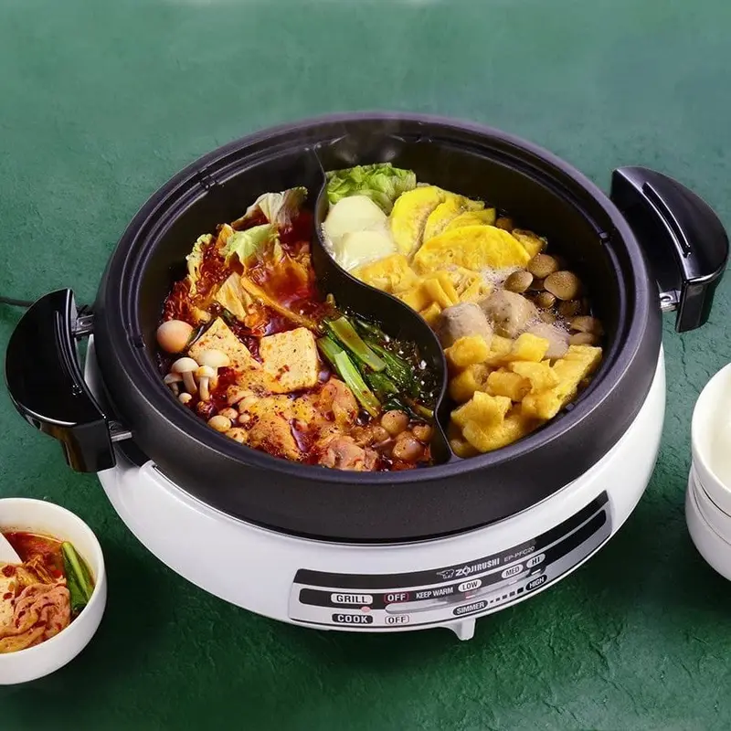 Zojirushi Gourmet D'Expert Yin Yang Dual-Function Hot Pot & Grill 1