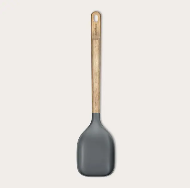 Zyliss Everyday Spoon – Stainless Steel Bowl With Natural Oak Handle 1