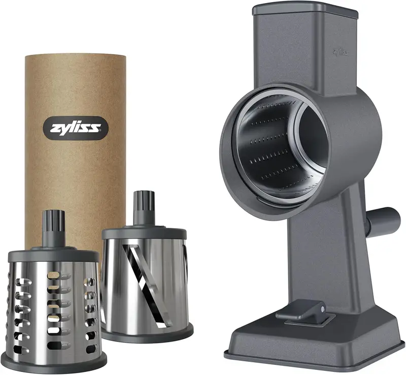 Zyliss Gourmet Drum Grater Set – Multi-Function Rotary Design 1