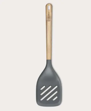 Zyliss Slotted Turner – Premium Stainless Steel With Solid Oak Handle 1