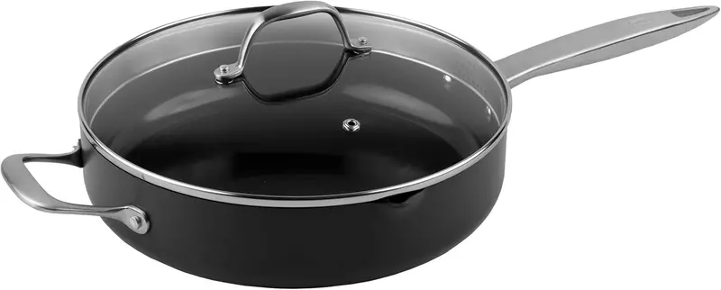 Zyliss Ultimate Pro Stainless Steel Sauté Pan With Glass Lid – 28 Cm 1